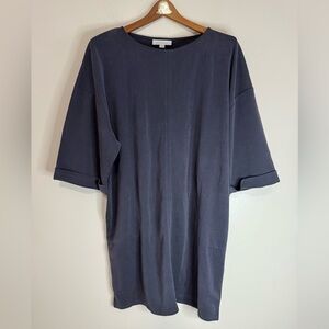 J.Jill pure Jill NWT SANDWASHED shirt dress is in gray/blue size LP